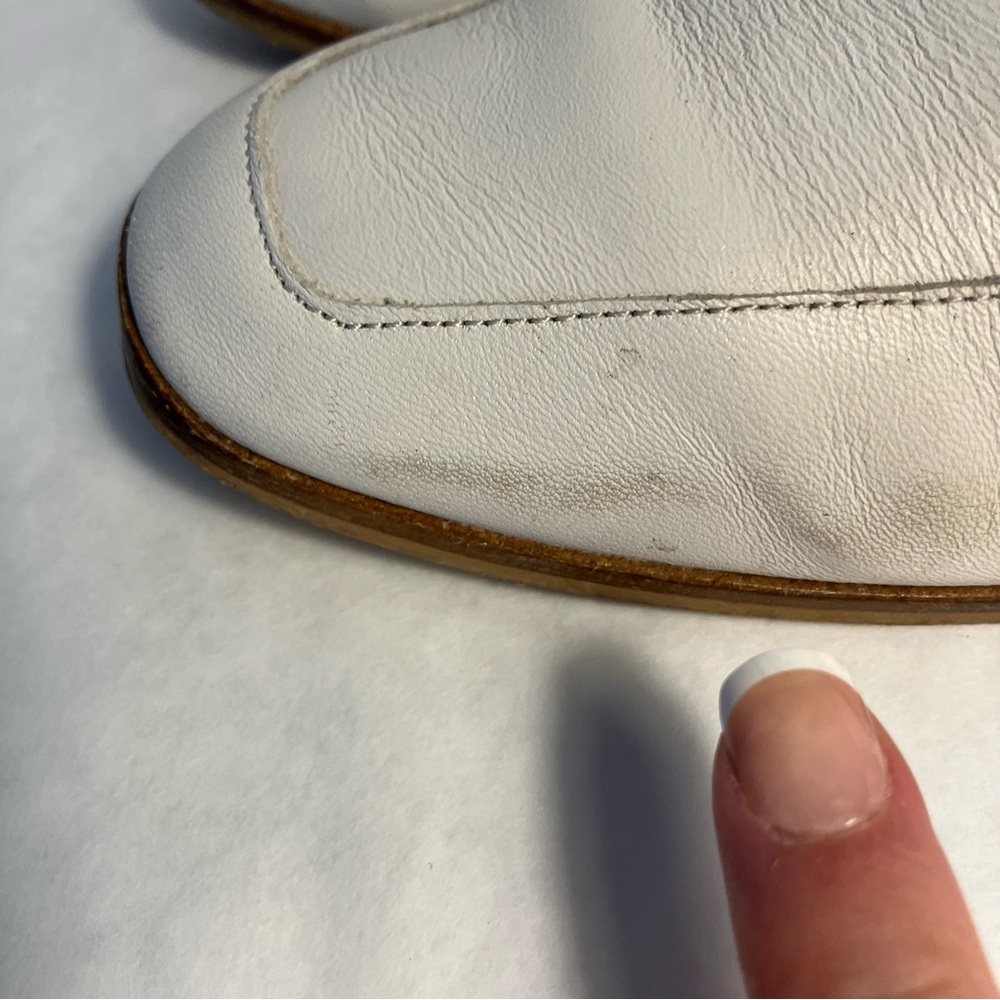 Free People White Leather At Ease Slip On Loafer Size 37 US 6.5 - Picture 4 of 6